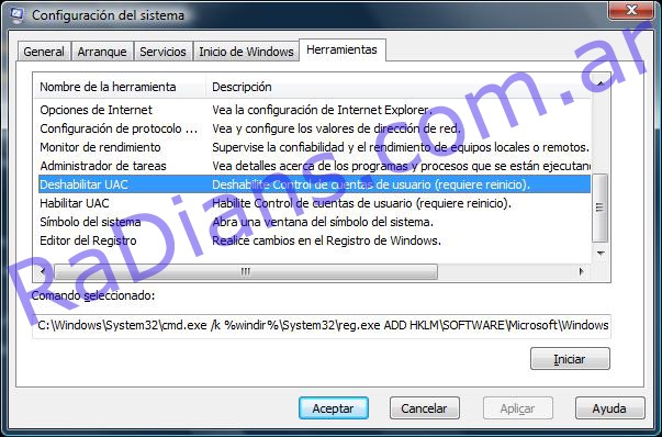 Desactivar Control Cuentas Usuario Windows Vista